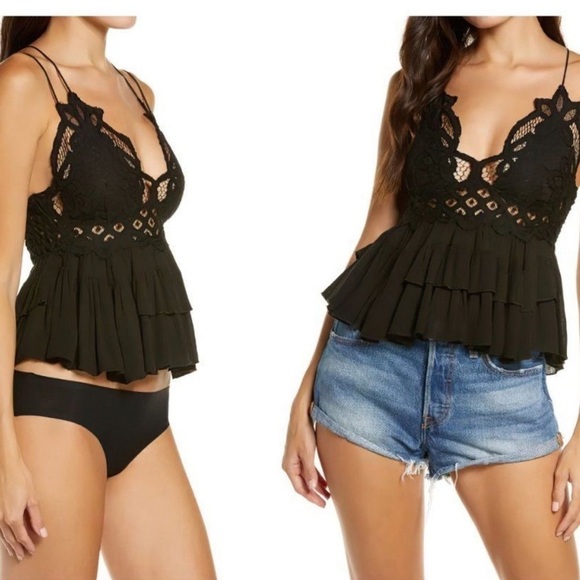 Free People Adelle Cami Lace Ruffled Tank Top - Picture 6 of 15